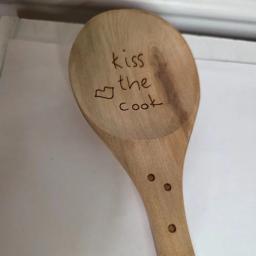 Lot of Two Wooden Spoon Spatula